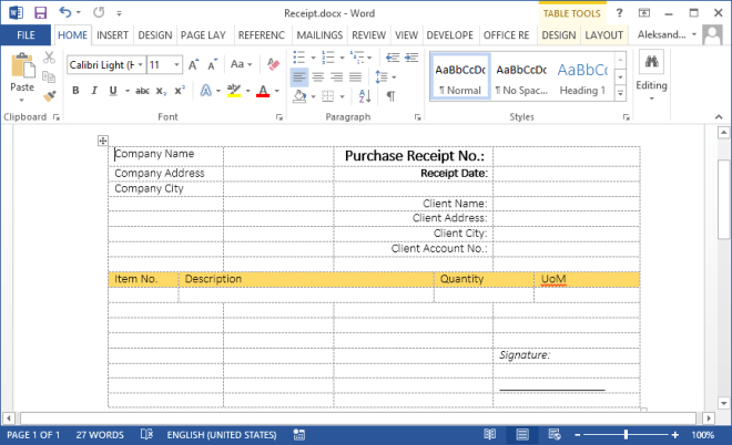How to create new documents with Word Layout in NAV 2015 | Totovic ...