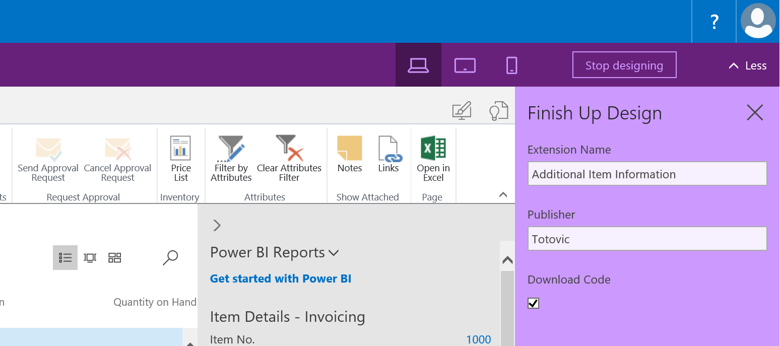 In-Client Designer in Dynamics NAV – June Update | Totovic Dynamics 365 ...